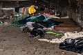 Obdachlosigkeit in sterreich: Am einstigen Nordbahnhof nchtigen Obdachlose.