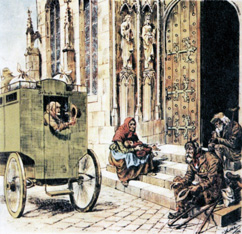 Abbildung aus dem Satireblatt "Glhlichter" 1896