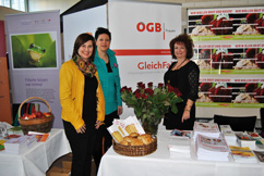 GB-Landesfrauensekretrin Sabine Rudigier, Elke Zimmermann (BRV KH Bludenz) und GB-LandesLandesfrauenvorsitzende Doris Pfeiffer