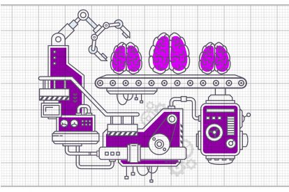 Illustration Wirschaftsmotor Bildung