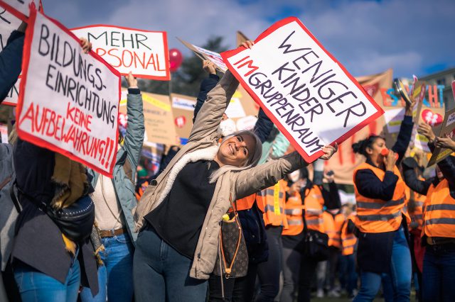 Kindergärten: Demonstration der Pädagoginnen am 12.10.21 in Wien