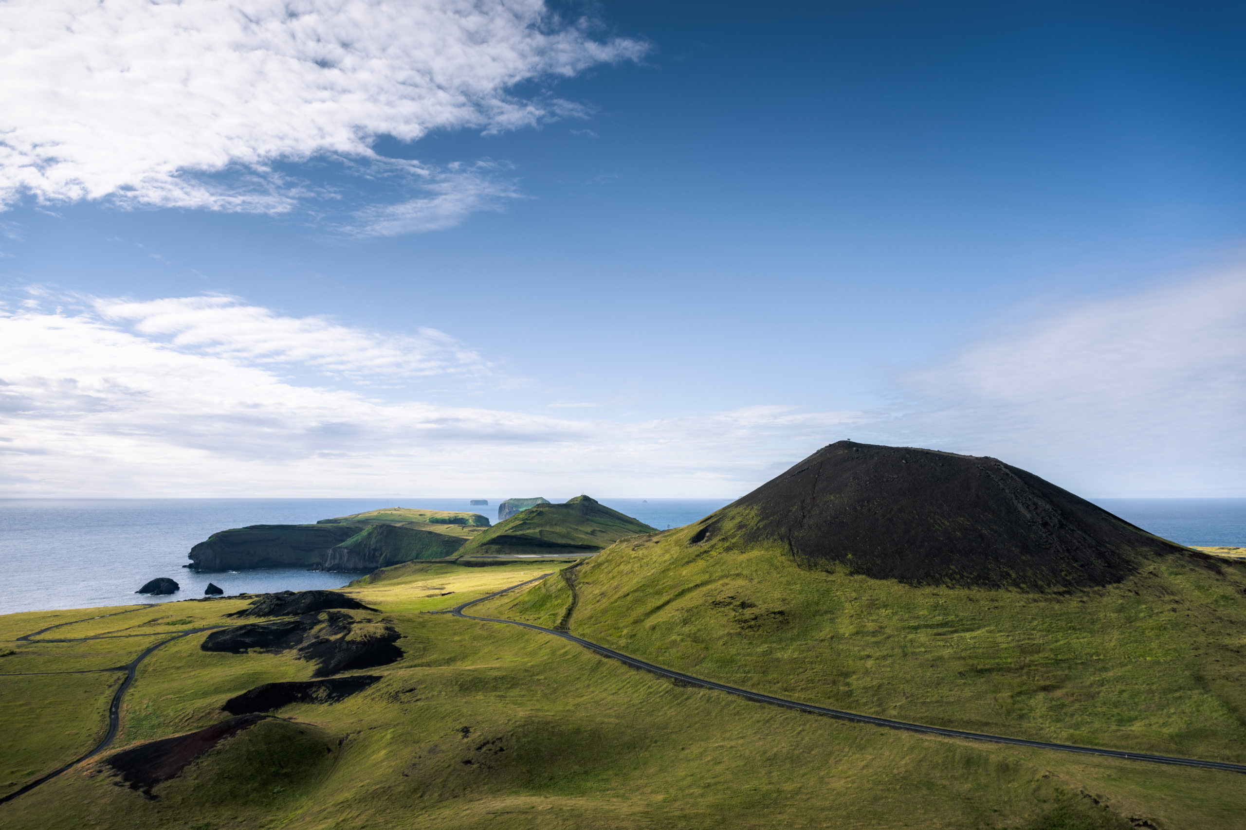 Landschaftsaufnahmen aus Island Vestmannaeyjar-archipel Heimaey