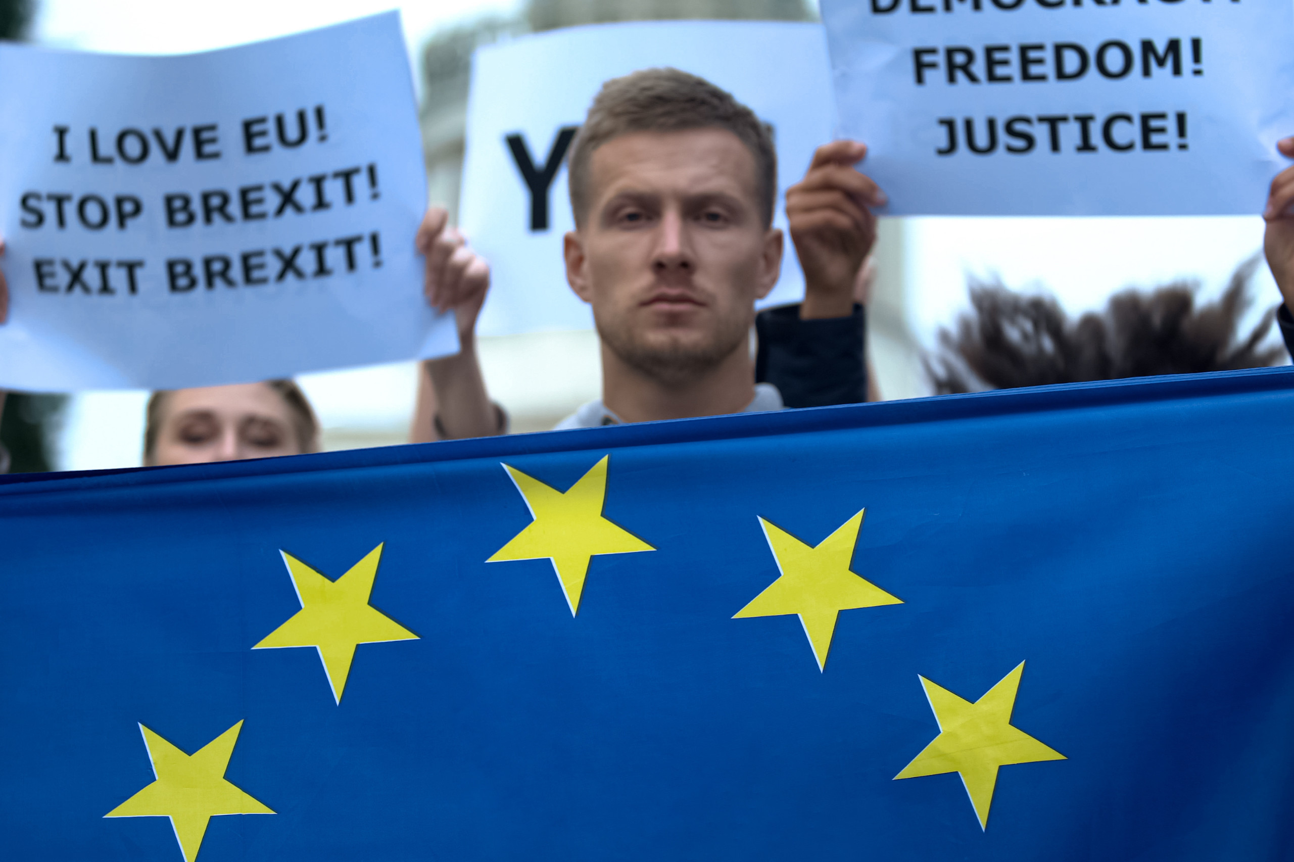 Protest zum Brexit. Die Themen im Europäischen Jahr der Jugend sind vielschichtig. Aber für alle relevant.