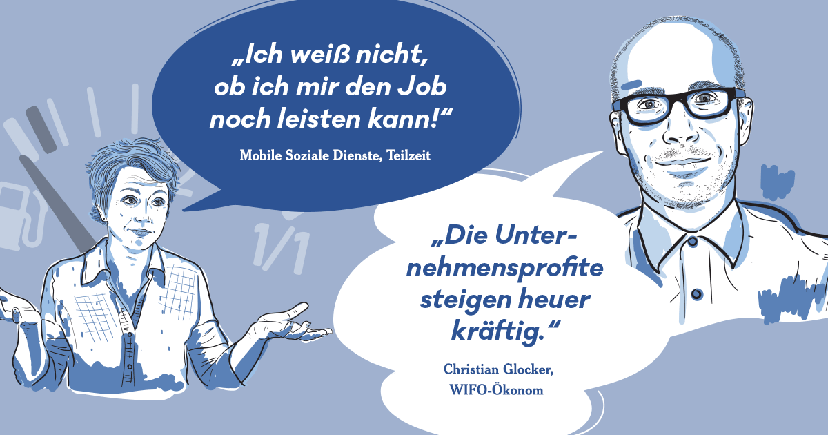 Während die Kosten wegen der Inflation in ÖSterreich immer weiter stiegen, machen die Unternehmen enorme Profite. Symbolbild für die Verteilungsgerechtigkeit.