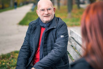 Portrait von Heinz Rammel, Zentralbeitriebsrat des AMS. Im Gespräch über die Arbeitsmarktpolitik und das Budget 2023.