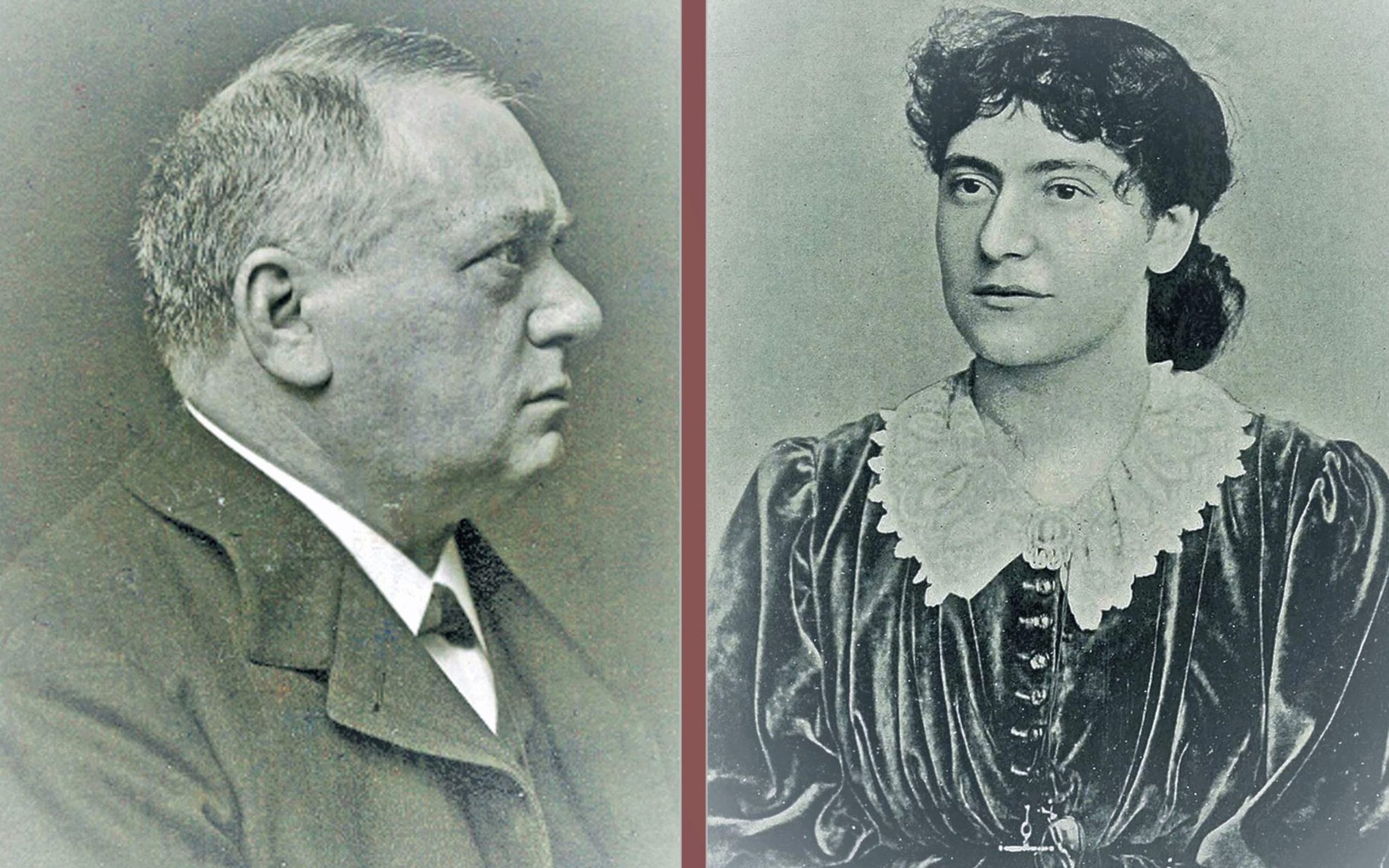 Porträts Karl Höger und Eleanor Marx Aveling