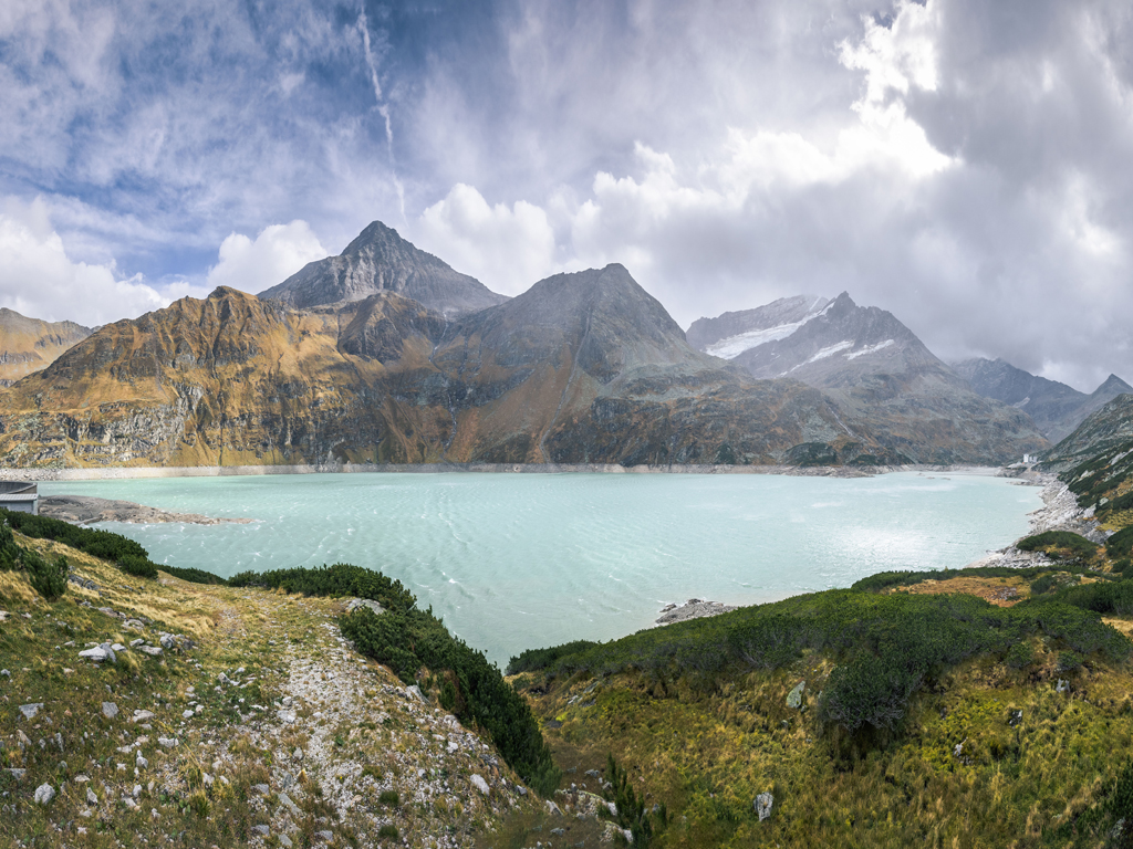 Der Tauernmoossee, der für das Pumpspeicherkraftwerk Tauernmoos genutzt wird.