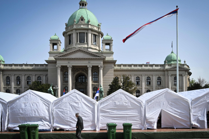 Pro-Regierungsproteste in Serbien für das Vučić-Regime. | © Oliver Bunic, AFP, Picturedesk.com
