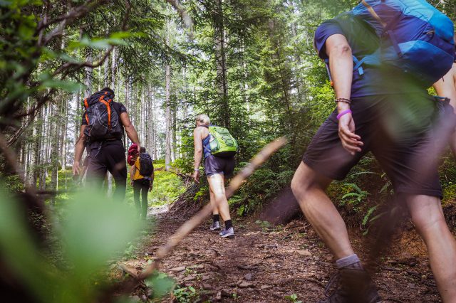 Menschen gehen wandern. Symbolbild für eine mutige Wirtschaftspolitik.